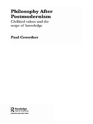 cover image of Philosophy After Postmodernism